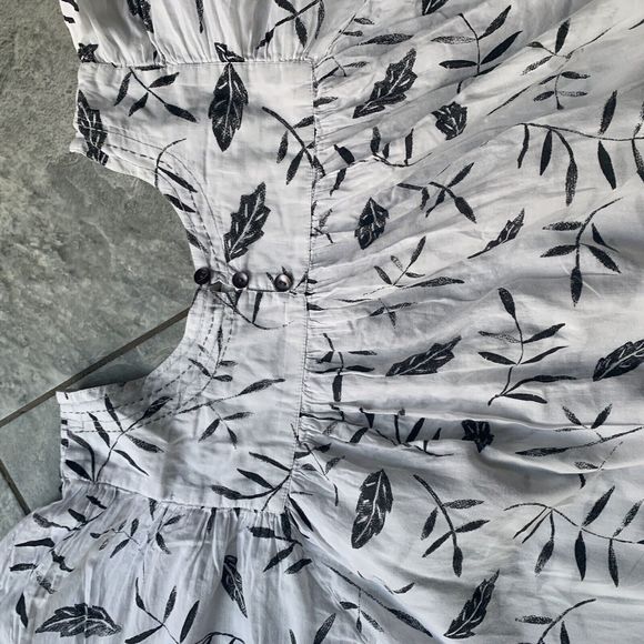 Gudrun Sjoden Floaty Maxi Midi Dress White Floral Smock Size M Boho - Picture 4 of 9